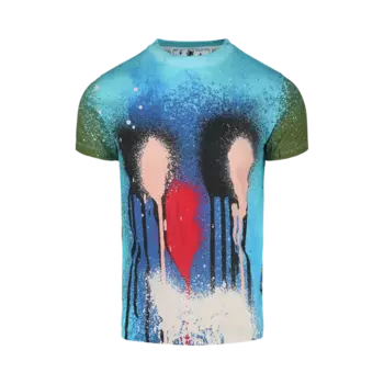 Футболка Off-White x Katsu Spray Paint 'Multicolor', разноцветный