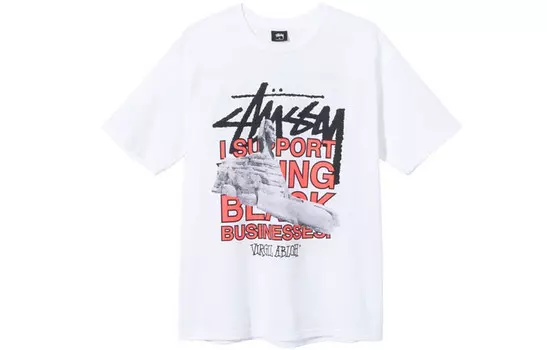 Футболка Off-white X унисекс белая Stussy, белый