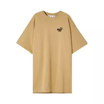 Футболка Off-White Zebra Arrow Casual Tee Camel/Black, желто-коричневый