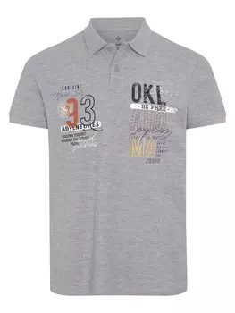Футболка Oklahoma Jeans aus Piqu, светло-серый