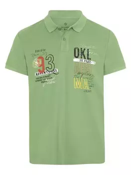 Футболка Oklahoma Jeans aus Piqu, темно-зеленый
