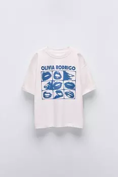 Футболка оливии родриго ZARA, белый
