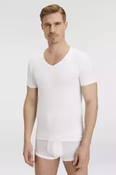 Футболка OLYMP "Casual", V-образный вырез, идеальна для ношения под ней, белый