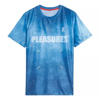 Футболка On Running x Pleasures x The Loop Pace T-Shirt 'Nile', синий