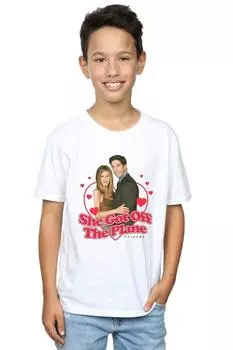 Футболка «Она сошла с самолета» Friends, белый