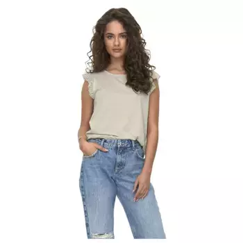 Футболка Only Augusta Sleeveless, бежевый