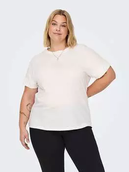 Футболка ONLY Carmakoma, кремовый