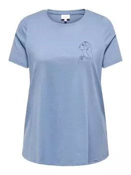Футболка ONLY Carmakoma, синий