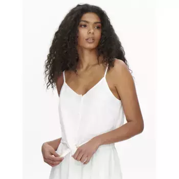 Футболка Only Caro Strap Linen Blend, белый