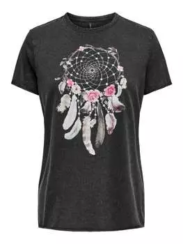 Футболка ONLY, цвет grau-schwarz