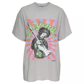 Футболка Only Jimi Hendrix Oversize, серый