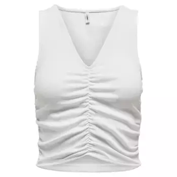 Футболка Only Nilan Life Sleeveless v neck, белый