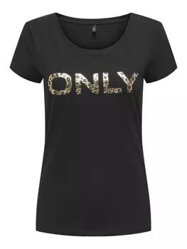 Футболка Only ONLHELLA LIFE S/S LOGO TOP BOX CS JRS, черный