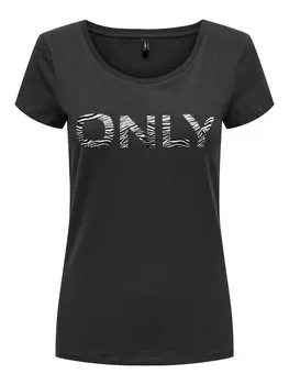 Футболка Only ONLHELLA LIFE S/S LOGO TOP BOX CS JRS, серый