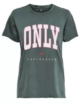 Футболка Only ONLLARA LIFE S/S REG TOP CS JRS, серый