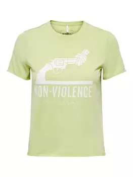 Футболка Only ONLNON VIOLENCE, зеленый