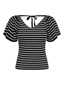 Футболка ONLY Shirt, черный/белый
