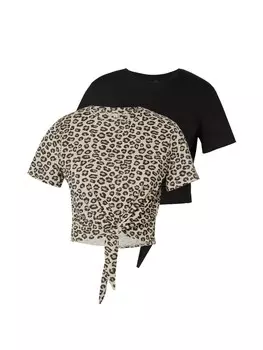 Футболка ONLY Shirt MAY, цвет kitt/sand/black