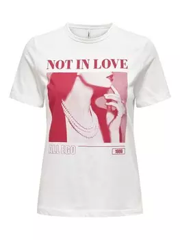 Футболка ONLY Shirt ONLALBA, белый