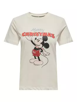 Футболка ONLY Shirt ONLMICKEY, кремовый