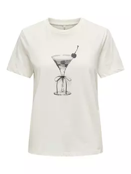 Футболка ONLY Shirt ONLPERLE, белый