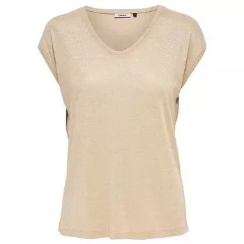 Футболка Only Silvery Lurex, бежевый