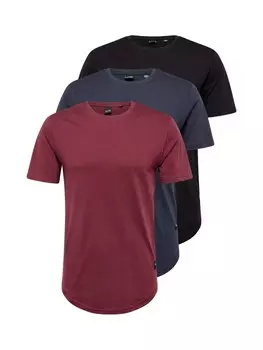 Футболка Only & Sons MATT, морской синий/бордовый/черный