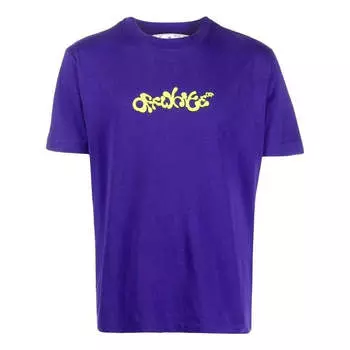 Футболка opposite arrow slim t-shirt 'purple' Off-White, фиолетовый