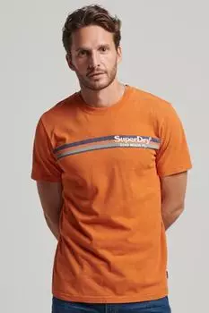 Футболка – оранжевая – стандартного кроя SUPERDRY, оранжевый