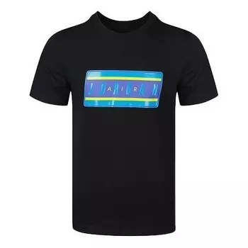 Футболка ordan наклейка ss crew athleisure casual sports короткий рукав Air Jordan, черный
