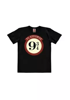 Футболка Organic Kids Гарри Поттер-9 3/4-Хогвартс LOGOSHIRT, черный