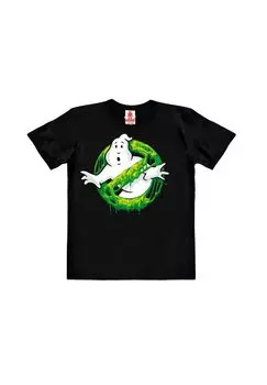 Футболка Organic Kids Ghostbusters — Логотип слизи LOGOSHIRT, черный