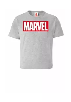 Футболка Organic Kids Marvel — Логотип LOGOSHIRT, цвет Grey Melange