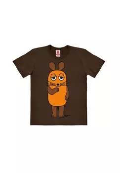 Футболка Organic Kids Шоу с Мышкой - Мышь LOGOSHIRT, цвет Mustang Brown