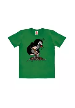 Футболка Organic Kids The Little Mole - Hill LOGOSHIRT, зеленый