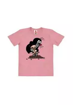 Футболка органическая детская маленький крот - холм Logoshirt, розовый