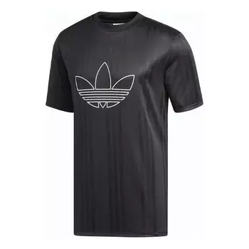 Футболка оригинальные спортивные с круглым вырезом и коротким рукавом Adidas, черный