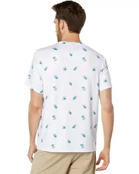 Футболка Original Penguin Golf Performance Heritage Print Tennis Tee, ярко-белый