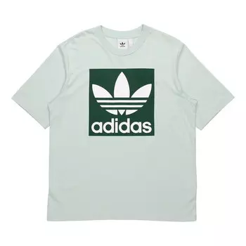 Футболка originals oversized tee round neck short sleeve green Adidas, зеленый