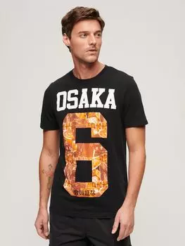 Футболка Osaka 6 City Standard Superdry, черный/мульти