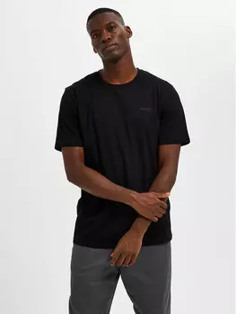 Футболка осина стандартного кроя Selected Homme, черный