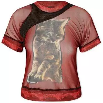 Футболка Ottolinger Mesh T-Shirt, цвет Tobias Spichtig Red