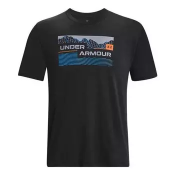 Футболка outdoor mountain sea t-shirt 'black' Under Armour, черный
