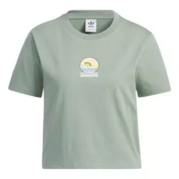 Футболка outdoor t-shirt Adidas, зеленый