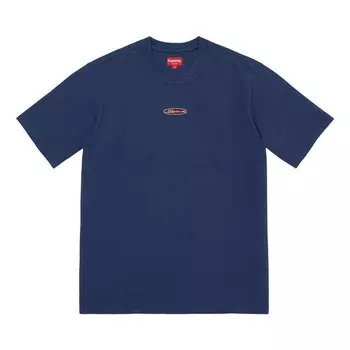 Футболка oval logo s/s t-shirt 'navy' Supreme, синий