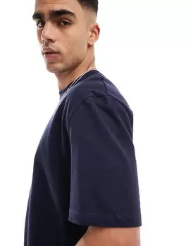 Футболка Oversize aus Pikee цвета Marineblau ASOS DESIGN