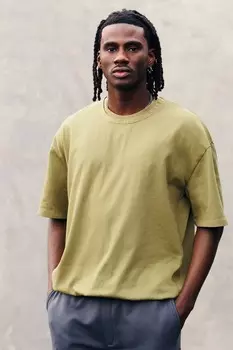 Футболка Oversize Edit из плотного материала Next, зеленый