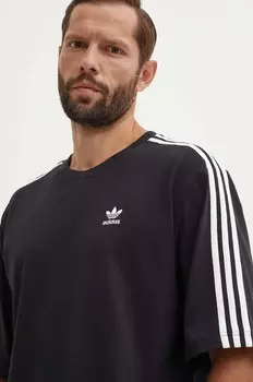 Футболка Oversize из хлопка adidas Originals, черный