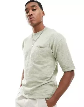 Футболка Oversize Jack & Jones – Gestricktes в цвете Minzgr cn