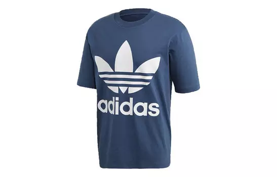 Футболка OVERSIZE TREFOIL мужская униформа синяя Adidas Originals, синий